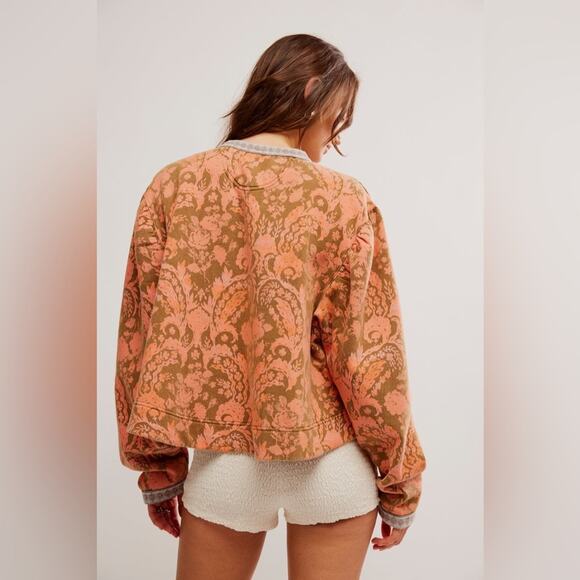 NEW Free People Drifter Sweatshirt Earth Combo - Picture 4 of 9